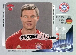 Sticker Holger Badstuber - UEFA Champions League 2012-2013 n. 376 - Panini