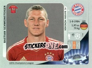 Sticker Bastian Schweinsteiger - UEFA Champions League 2012-2013 - Panini