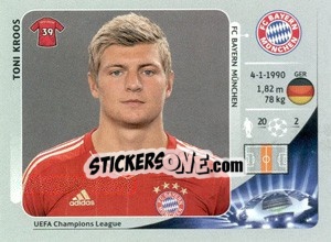 Sticker Toni Kroos - UEFA Champions League 2012-2013 n. 382 - Panini