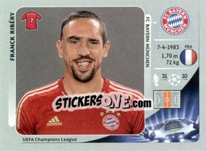 Sticker Franck Ribéry - UEFA Champions League 2012-2013 - Panini