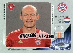 Sticker Arjen Robben - UEFA Champions League 2012-2013 n. 384 - Panini