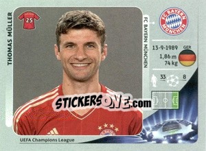 Sticker Thomas Müller - UEFA Champions League 2012-2013 n. 385 - Panini