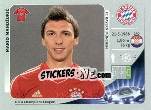 Sticker Mario Mandžukic - UEFA Champions League 2012-2013 - Panini