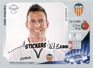 Sticker João Pereira - UEFA Champions League 2012-2013 - Panini