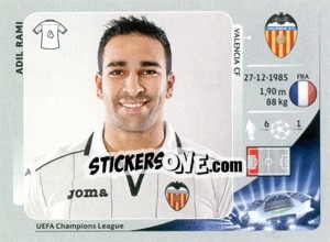 Cromo Adil Rami - UEFA Champions League 2012-2013 - Panini