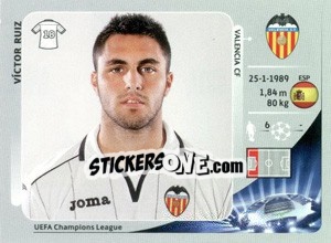 Sticker Víctor Ruiz - UEFA Champions League 2012-2013 - Panini