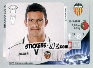 Cromo Ricardo Costa - UEFA Champions League 2012-2013 - Panini