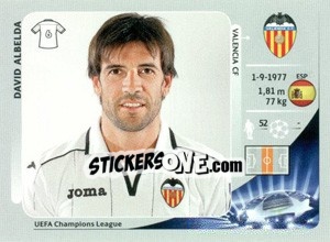 Sticker David Albelda - UEFA Champions League 2012-2013 - Panini