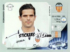 Sticker Fernando Gago - UEFA Champions League 2012-2013 n. 400 - Panini
