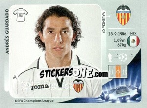 Sticker Andrés Guardado - UEFA Champions League 2012-2013 - Panini