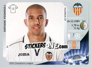 Figurina Sofiane Feghouli - UEFA Champions League 2012-2013 n. 403 - Panini