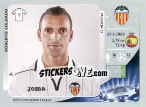 Sticker Roberto Soldado - UEFA Champions League 2012-2013 n. 406 - Panini