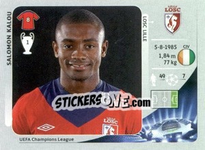 Sticker Salomon Kalou - UEFA Champions League 2012-2013 n. 422 - Panini