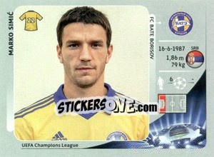 Sticker Marko Simic - UEFA Champions League 2012-2013 - Panini