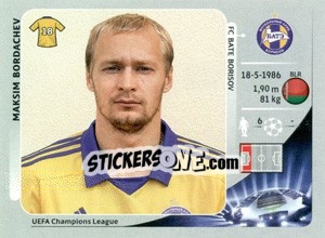 Sticker Maksim Bordachev - UEFA Champions League 2012-2013 - Panini
