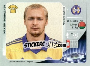 Sticker Maksim Bordachev - UEFA Champions League 2012-2013 n. 430 - Panini