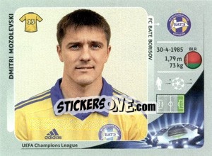 Sticker Dmitri Mozolevski - UEFA Champions League 2012-2013 - Panini