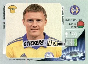 Sticker Vitali Rodionov - UEFA Champions League 2012-2013 n. 442 - Panini