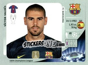 Cromo Víctor Valdés - UEFA Champions League 2012-2013 n. 445 - Panini