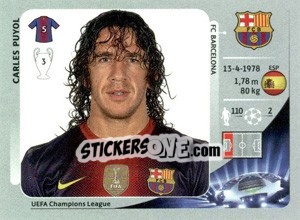 Sticker Carles Puyol - UEFA Champions League 2012-2013 - Panini