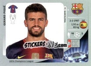 Sticker Gerard Piqué - UEFA Champions League 2012-2013 n. 447 - Panini