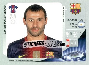 Sticker Javier Mascherano - UEFA Champions League 2012-2013 n. 451 - Panini