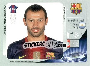 Sticker Javier Mascherano - UEFA Champions League 2012-2013 - Panini