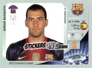 Sticker Sergio Busquets - UEFA Champions League 2012-2013 - Panini