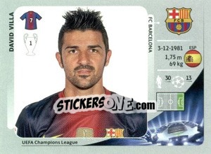 Cromo David Villa - UEFA Champions League 2012-2013 - Panini