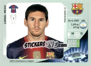 Cromo Lionel Messi - UEFA Champions League 2012-2013 - Panini