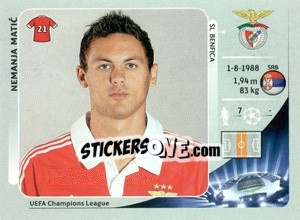 Sticker Nemanja Matic - UEFA Champions League 2012-2013 n. 468 - Panini