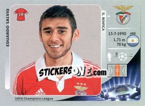 Cromo Eduardo Salvio - UEFA Champions League 2012-2013 - Panini