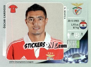 Sticker Óscar Cardozo - UEFA Champions League 2012-2013 n. 478 - Panini