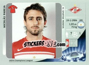 Sticker Nicolás Pareja - UEFA Champions League 2012-2013 - Panini