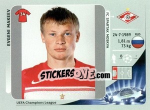 Sticker Evgeni Makeev - UEFA Champions League 2012-2013 n. 484 - Panini