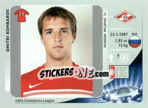 Sticker Dmitri Kombarov - UEFA Champions League 2012-2013 n. 485 - Panini