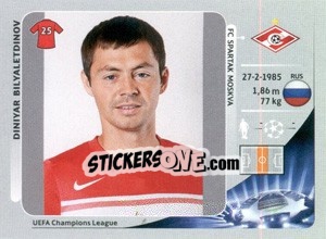 Sticker Diniyar Bilyaletdinov - UEFA Champions League 2012-2013 n. 490 - Panini