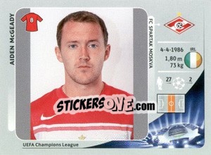 Sticker Aiden McGeady - UEFA Champions League 2012-2013 - Panini