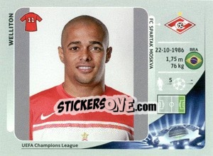 Sticker Welliton - UEFA Champions League 2012-2013 - Panini