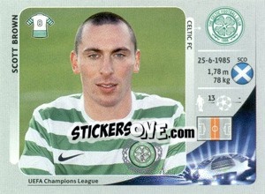 Sticker Scott Brown - UEFA Champions League 2012-2013 n. 505 - Panini