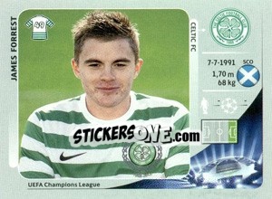 Sticker James Forrest - UEFA Champions League 2012-2013 - Panini