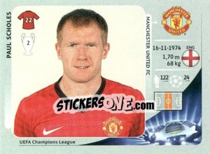 Sticker Paul Scholes - UEFA Champions League 2012-2013 n. 525 - Panini