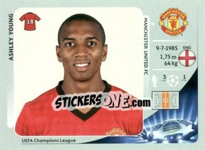 Sticker Ashley Young - UEFA Champions League 2012-2013 - Panini