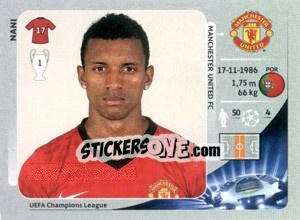 Sticker Nani - UEFA Champions League 2012-2013 - Panini