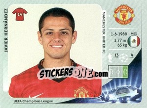 Cromo Javier Hernández - UEFA Champions League 2012-2013 - Panini