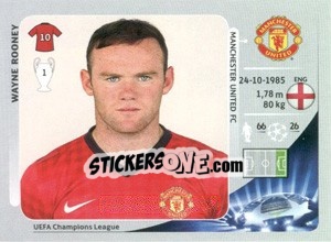 Sticker Wayne Rooney - UEFA Champions League 2012-2013 - Panini