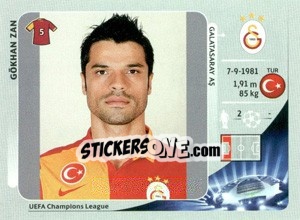 Sticker Gökhan Zan - UEFA Champions League 2012-2013 n. 556 - Panini