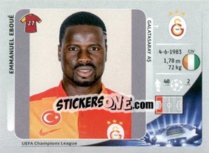 Sticker Emmanuel Eboué - UEFA Champions League 2012-2013 n. 557 - Panini