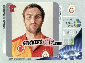 Sticker Johan Elmander - UEFA Champions League 2012-2013 - Panini