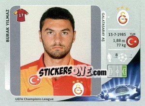 Cromo Burak Yilmaz - UEFA Champions League 2012-2013 - Panini